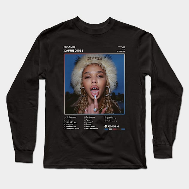 FKA twigs - CAPRISONGS Tracklist Album Long Sleeve T-Shirt by 80sRetro